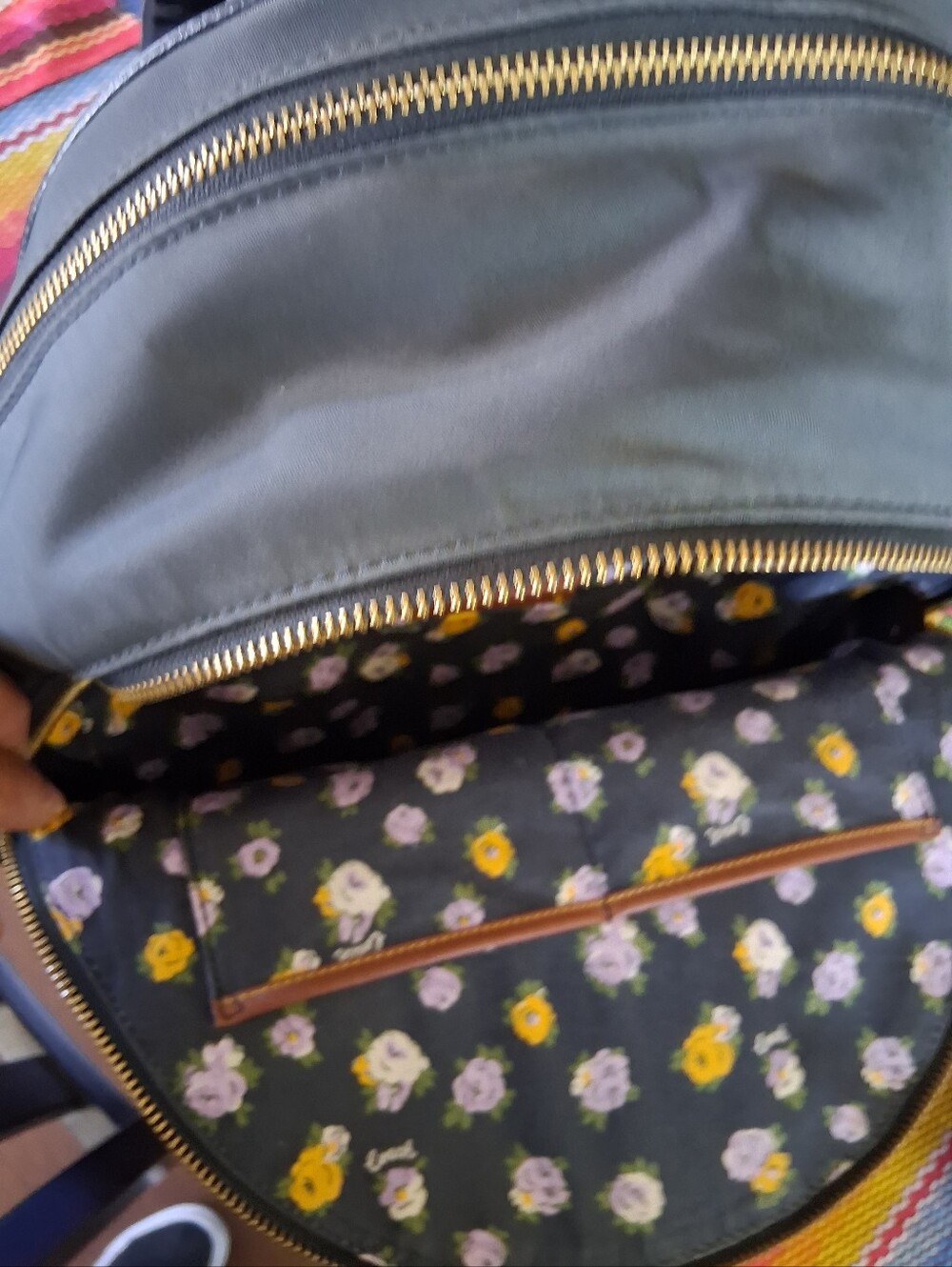Coach Black Nylon Backpack with Gold-Tone Hardware - Picture 11 of 12